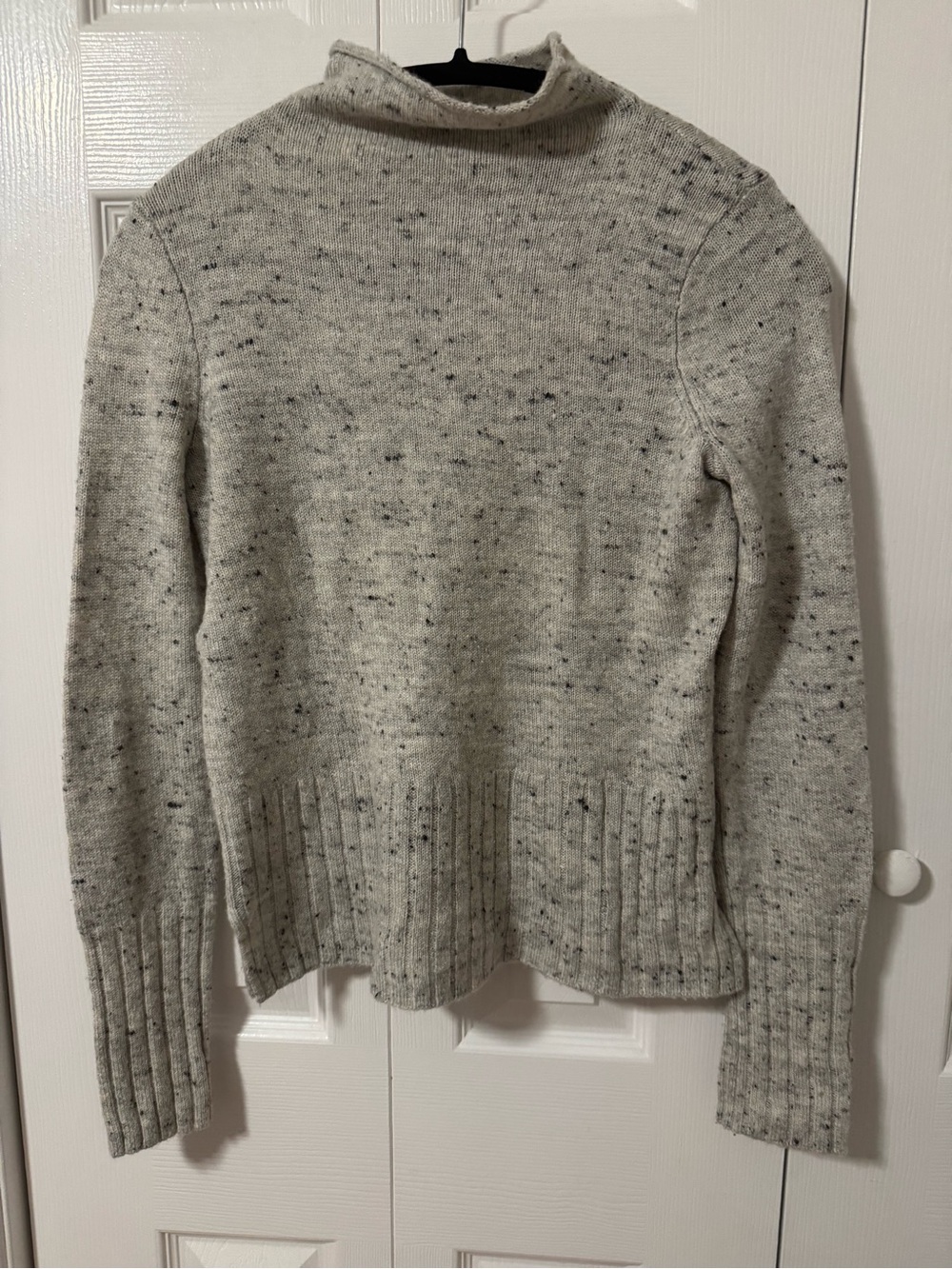 Madewell Speckled Merino Wool Blend Mock Neck Sweater XS